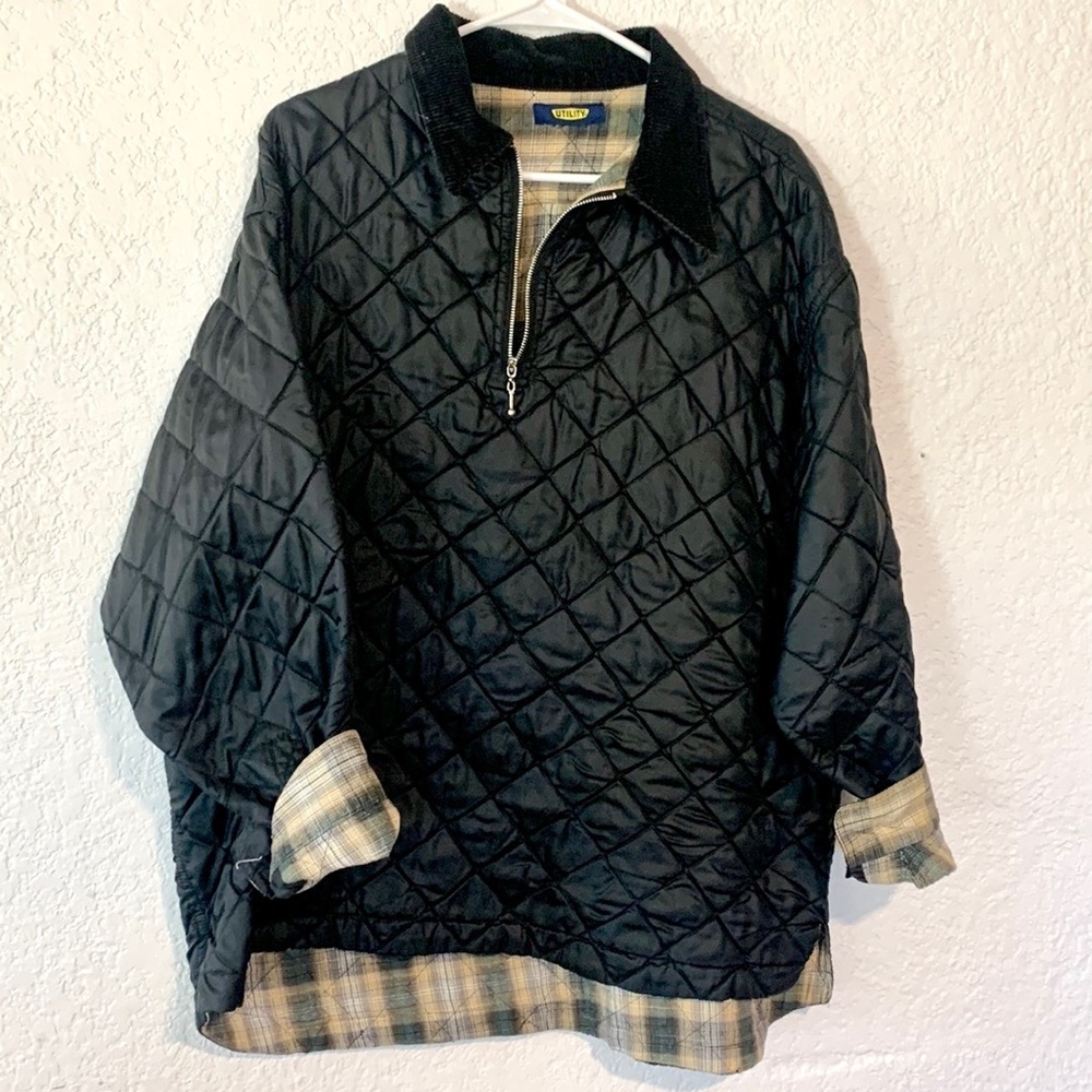 Vintage Pullover Utility Jacket Flannel Lining